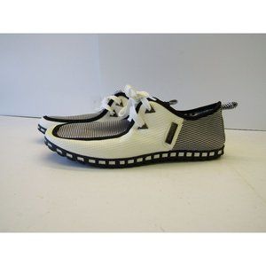 Shoens Two Tone White & Gray Slip On Loafers Driving Shoe Men Size 10 EU 43
